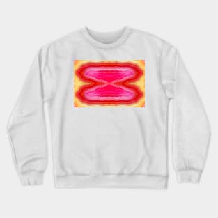 Red orange agate slice striped mineral Crewneck Sweatshirt